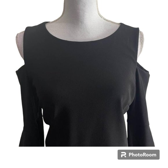 Boston Proper Travel Collection Cold Shoulder Double Ruffle Long Sleeves… - Picture 13 of 16